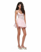 Rosette Eyelet Babydoll Dress