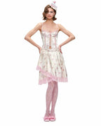 Porcelain Lace Pleated Midi Skirt