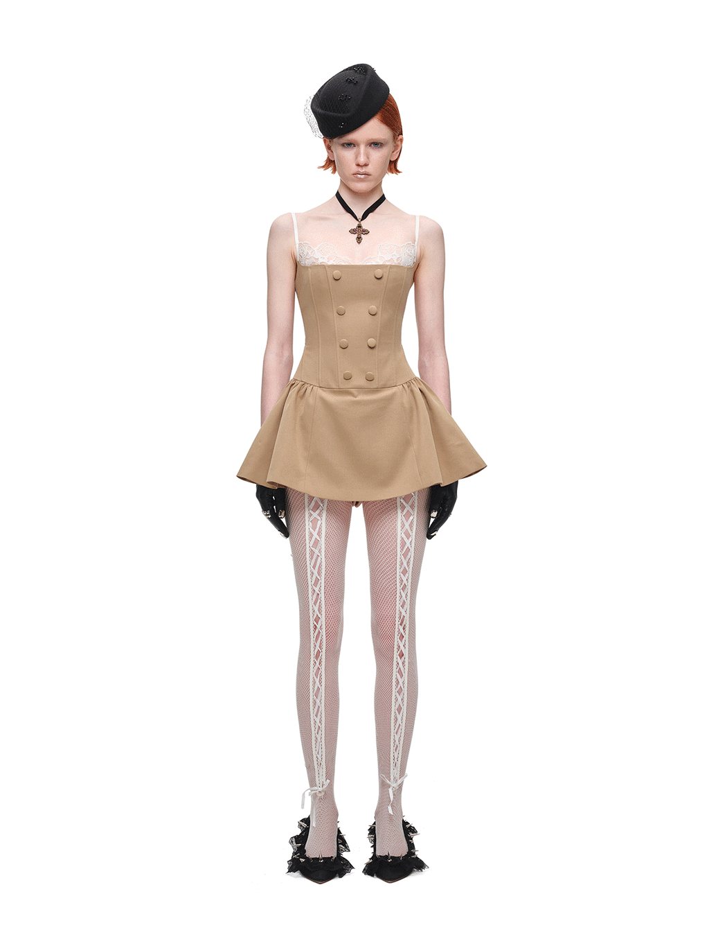 Corset Napoleon-Button Mini Dress