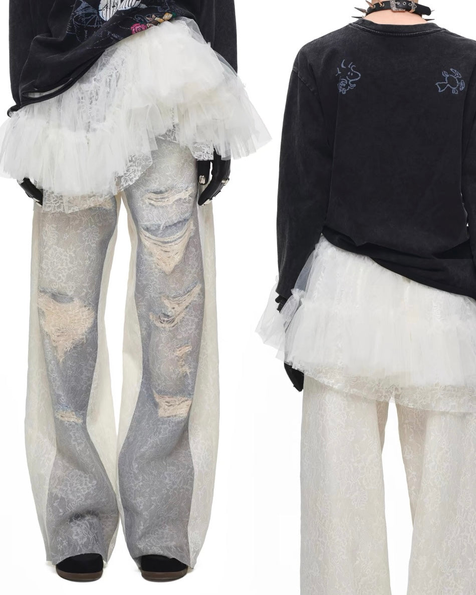 Faded Halo Denim Pants