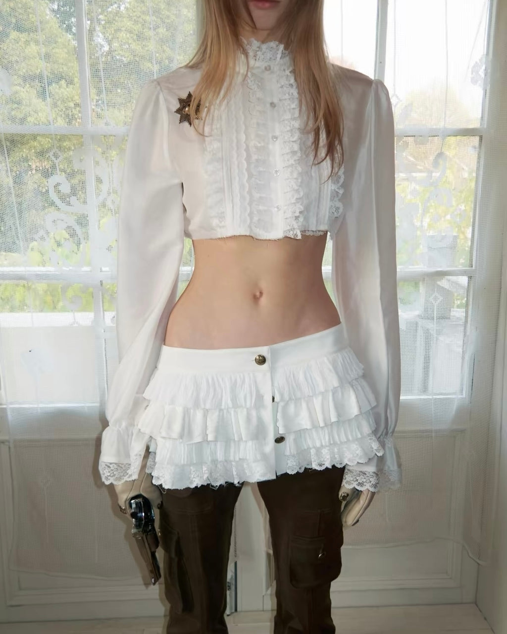 Fallen Angel Long Sleeve Blouse