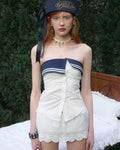 Sailor Button Tube Top