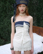 Sailor Button Tube Top