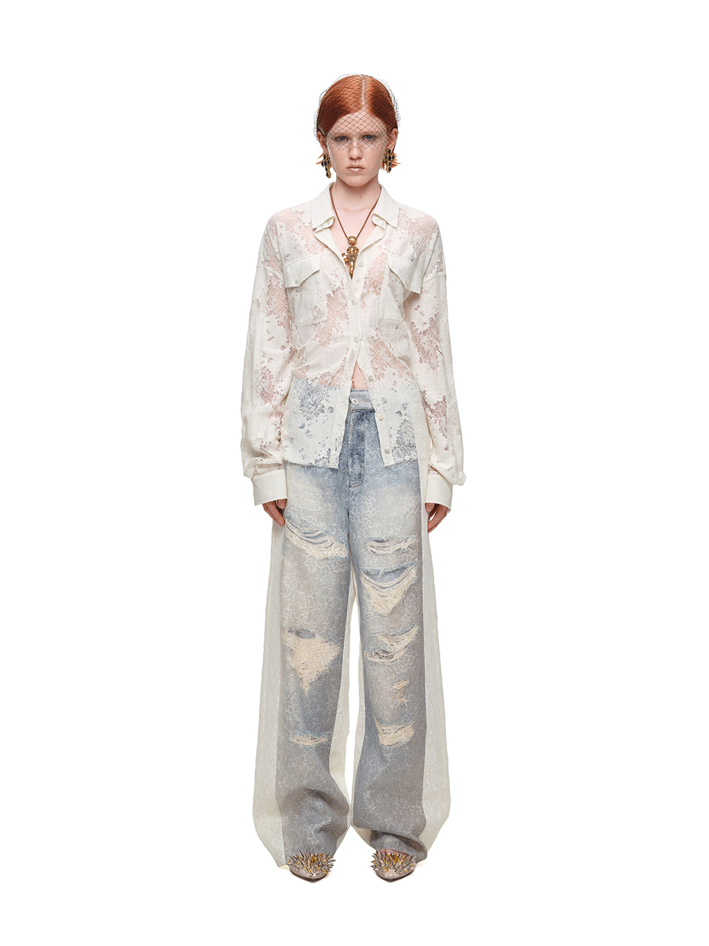 Wraith Lace Corset Shirt