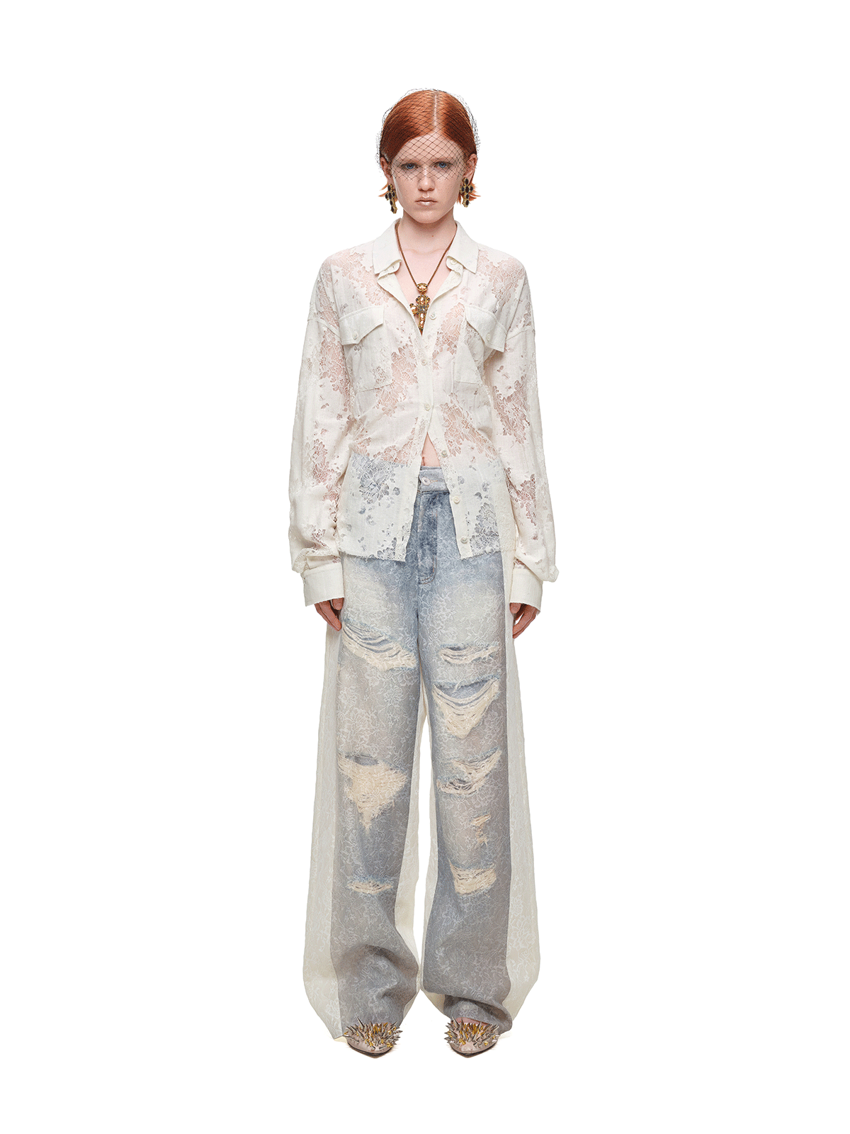 Wraith Lace Corset Shirt