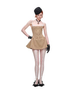 Corset Napoleon-Button Mini Dress