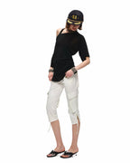 Multi-Pocket Capri Pants