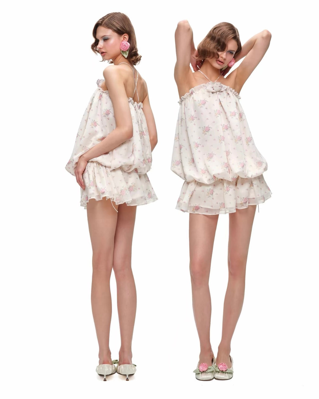 Bloom Chiffon Ruffle Dress