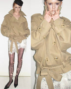 Crop Belted Trench Jacket