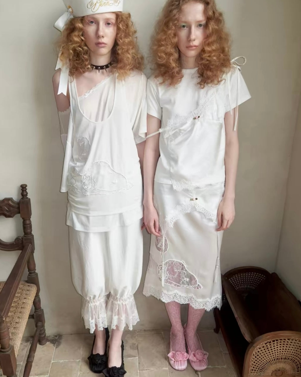 Two-Piece Lace Patch Top