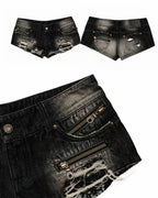 Old-school Cotton Denim Shorts