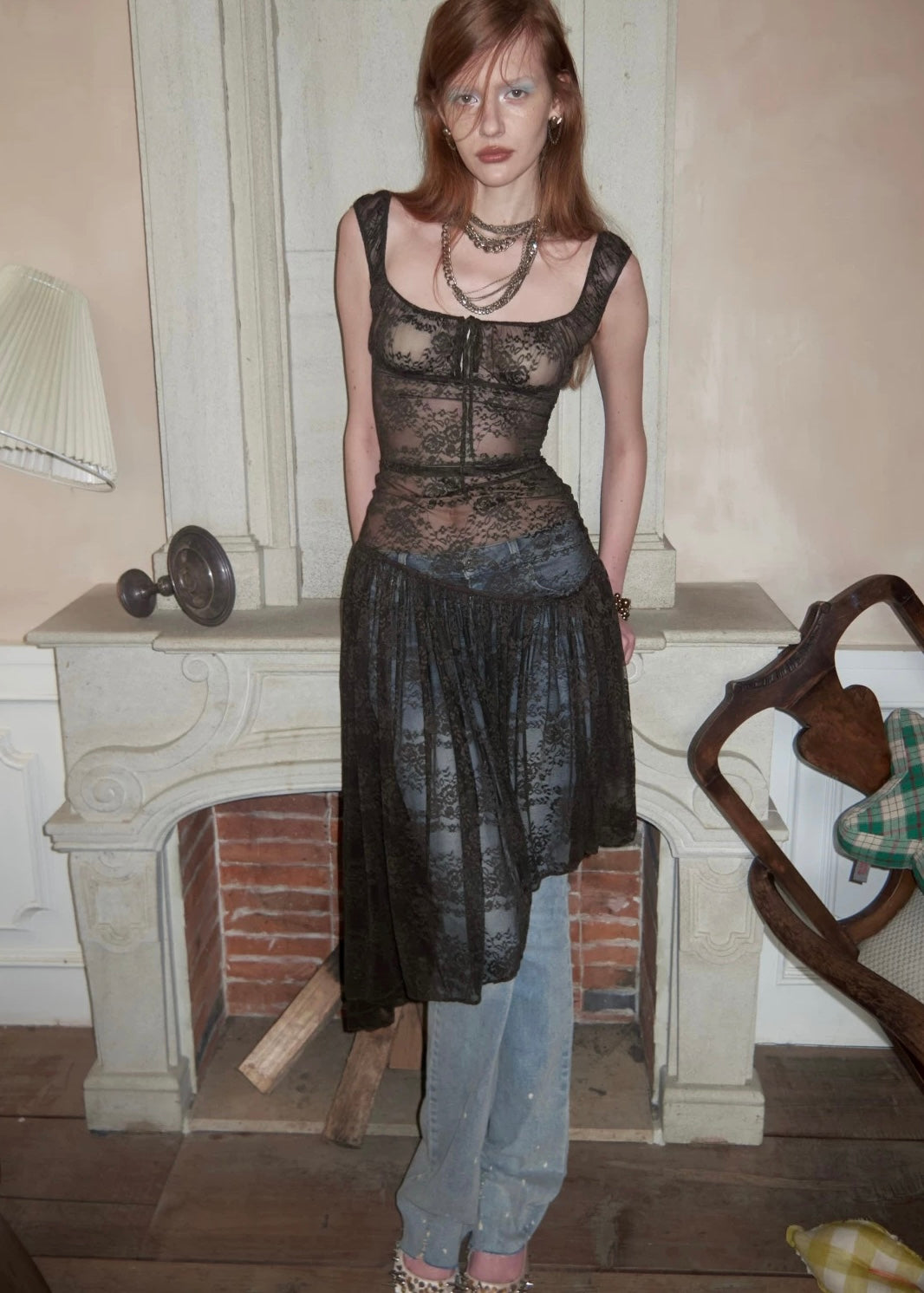 Nocturne Lace Asymmetric Dress