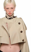 Belted Ultra-Cropped Trench Jacket