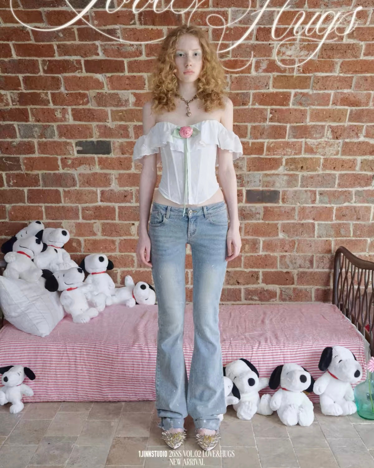 Rose Eyelet Cotton Corset Top