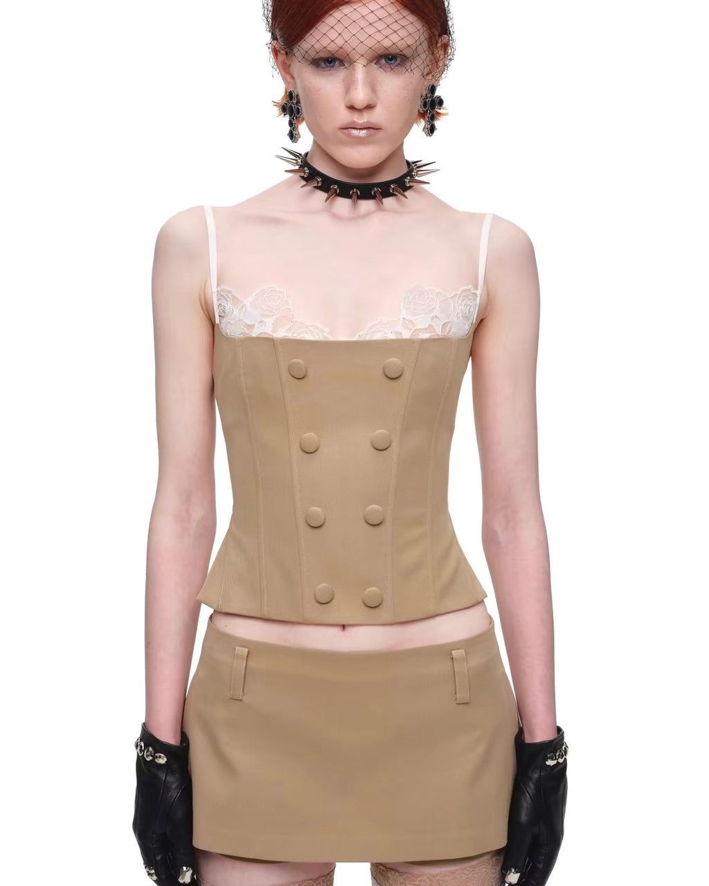 Napoleon Button Bustier Top