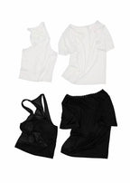 Two-Piece Lace Patch Top