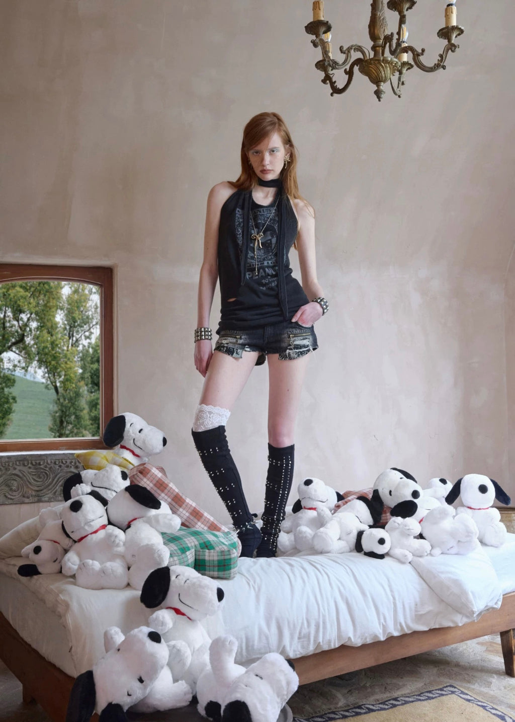 Grunge Snoopy Choker Tank