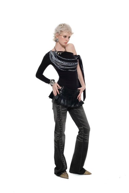 One Shoulder Chain Top