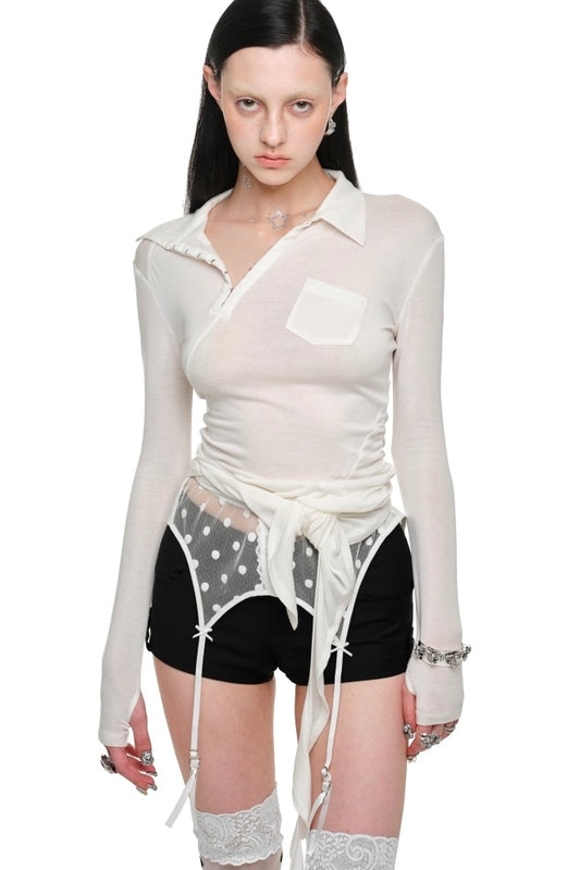Criss Cross Long Sleeve Top
