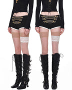 Napoleon Button Rope-Trim Shorts