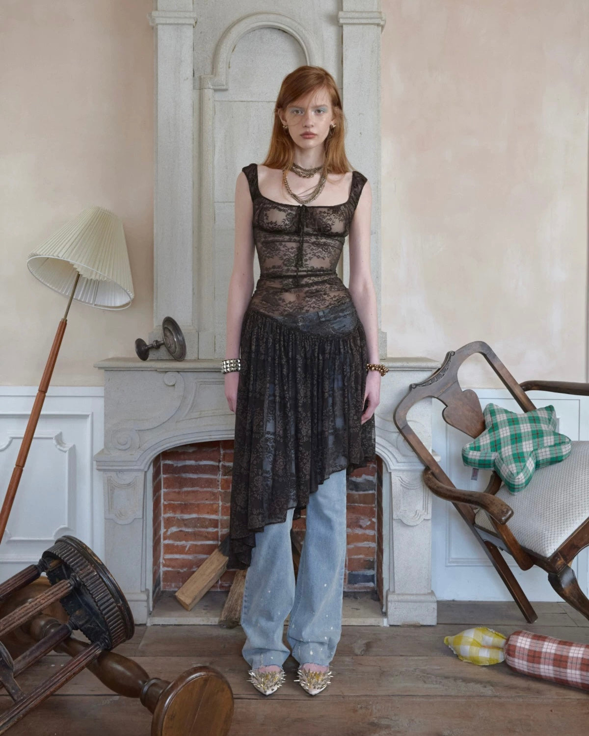 Nocturne Lace Asymmetric Dress
