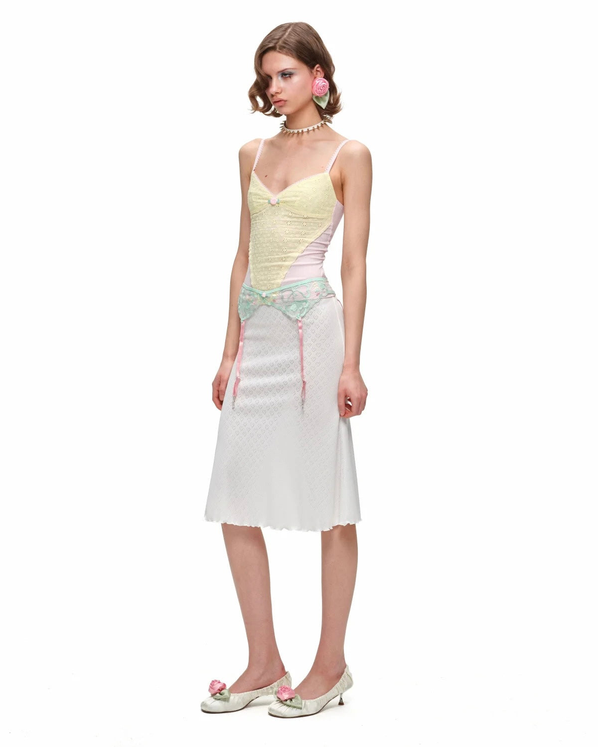 Rosette Cotton Eyelet Cami