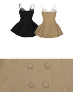 Corset Napoleon-Button Mini Dress