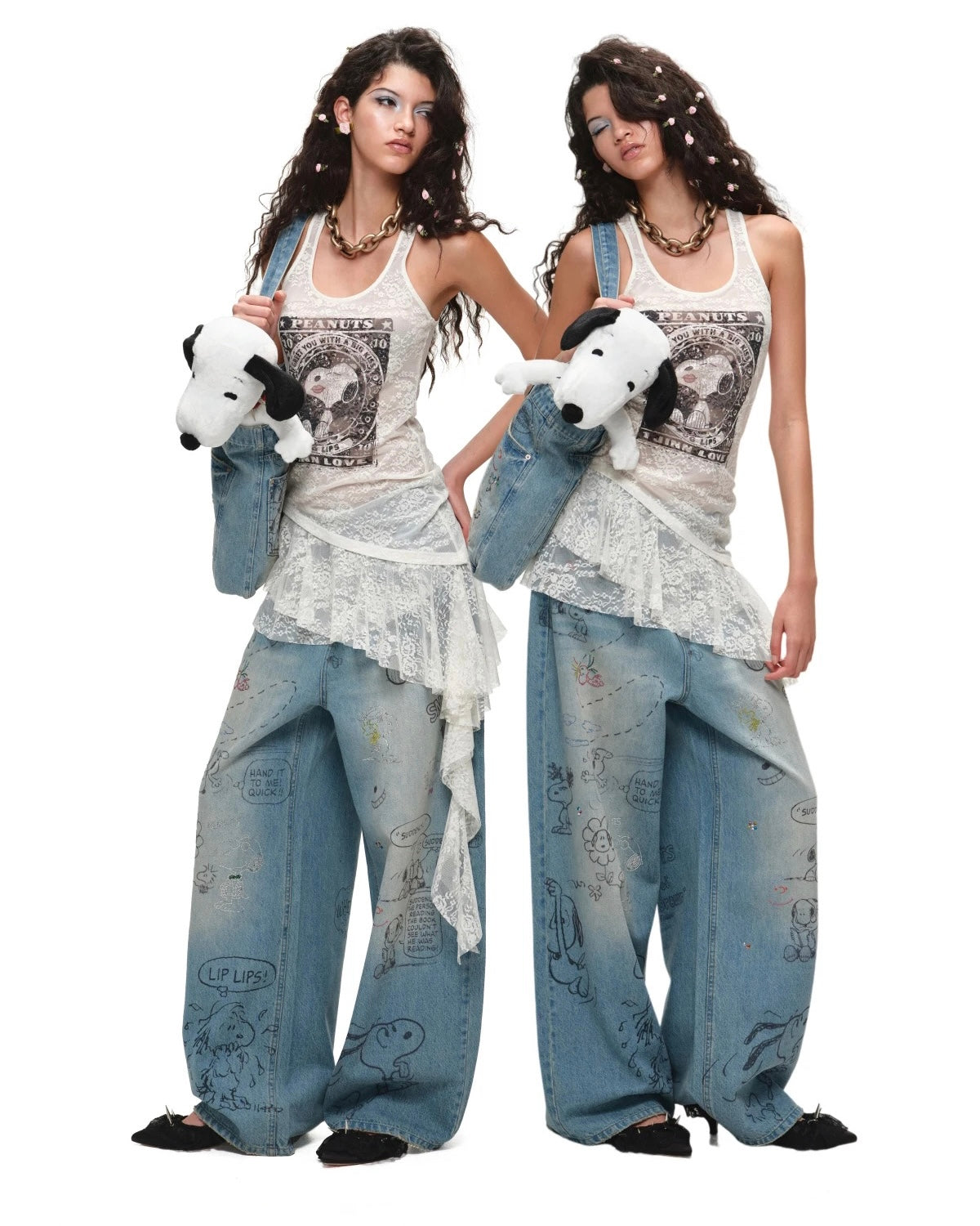 Snoopy Lace Handkerchief Top