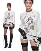 Snoopy Distressed Tattoo Long Sleeve Tee
