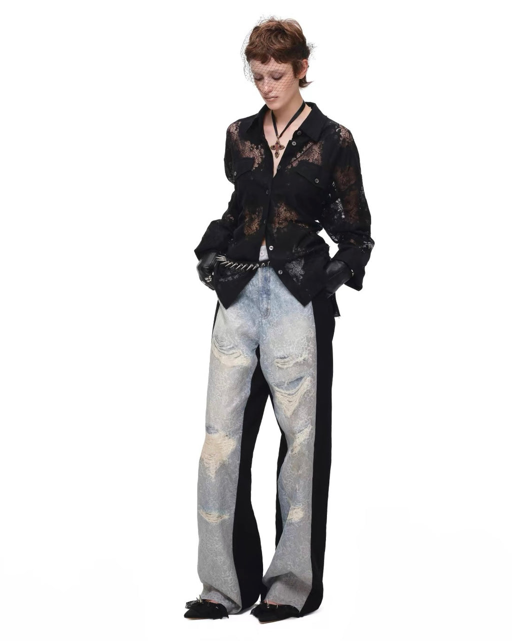 Faded Halo Denim Pants