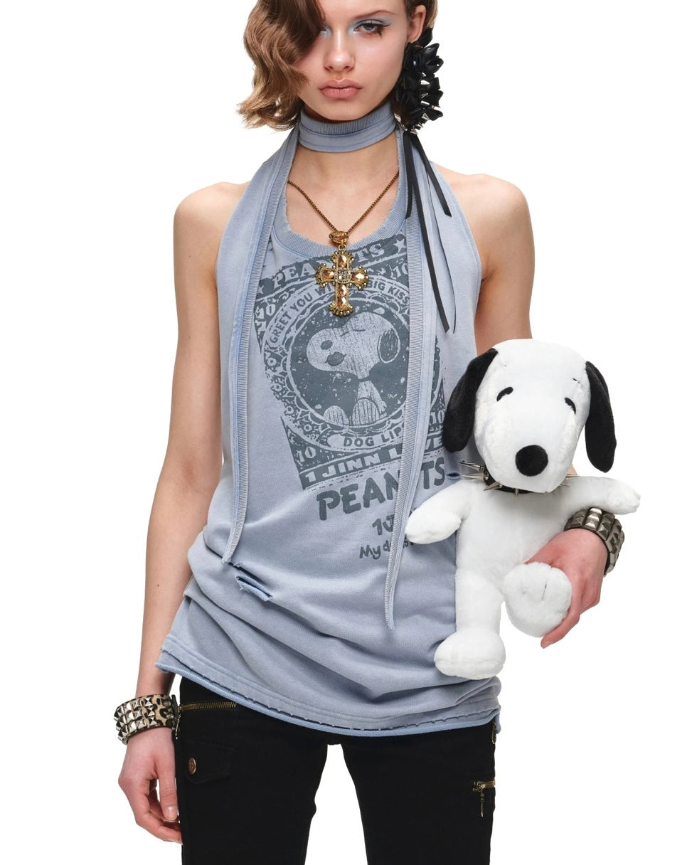 Grunge Snoopy Choker Tank