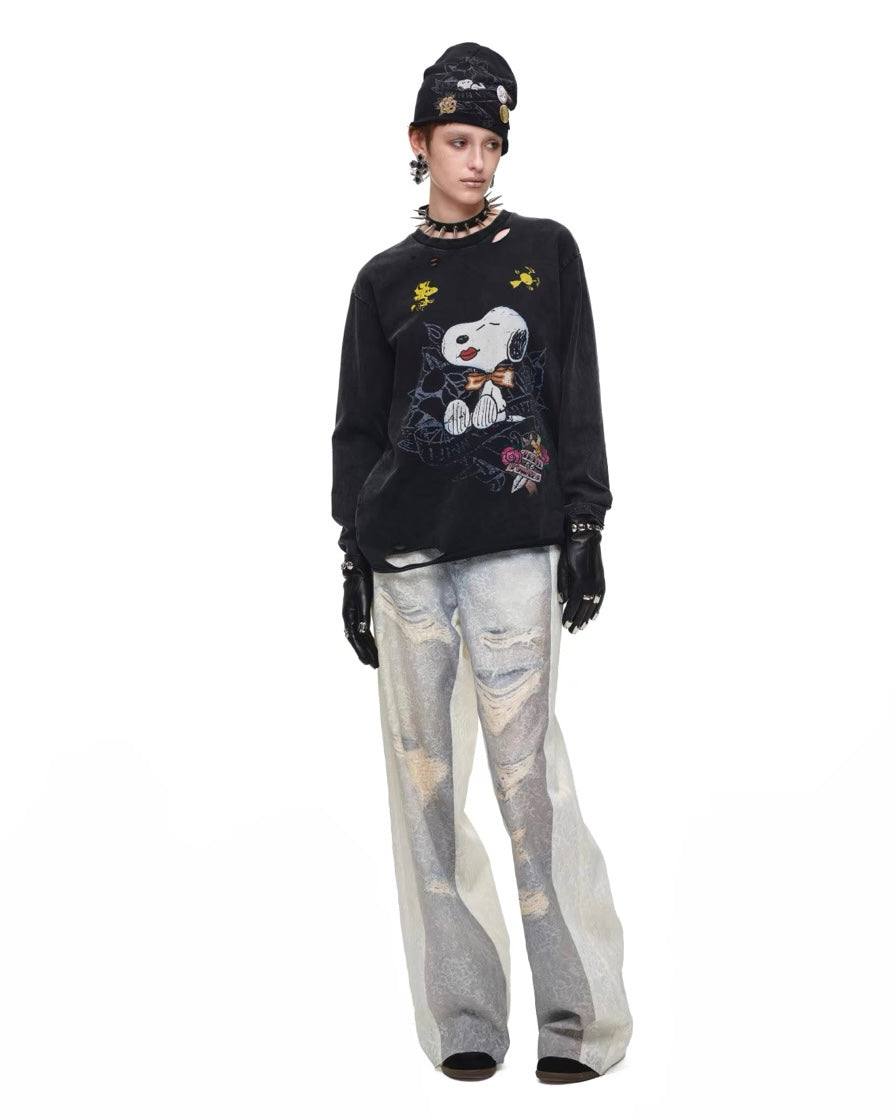 Faded Halo Denim Pants