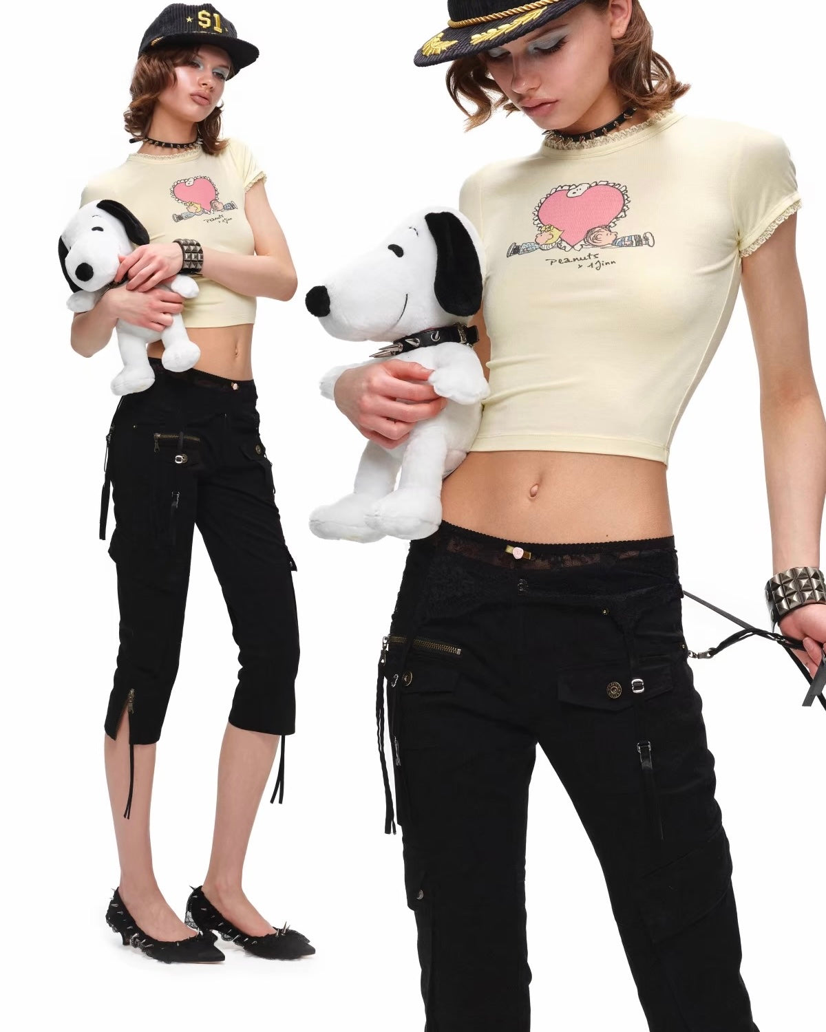 Multi-Pocket Capri Pants