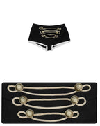 Napoleon Button Rope-Trim Shorts