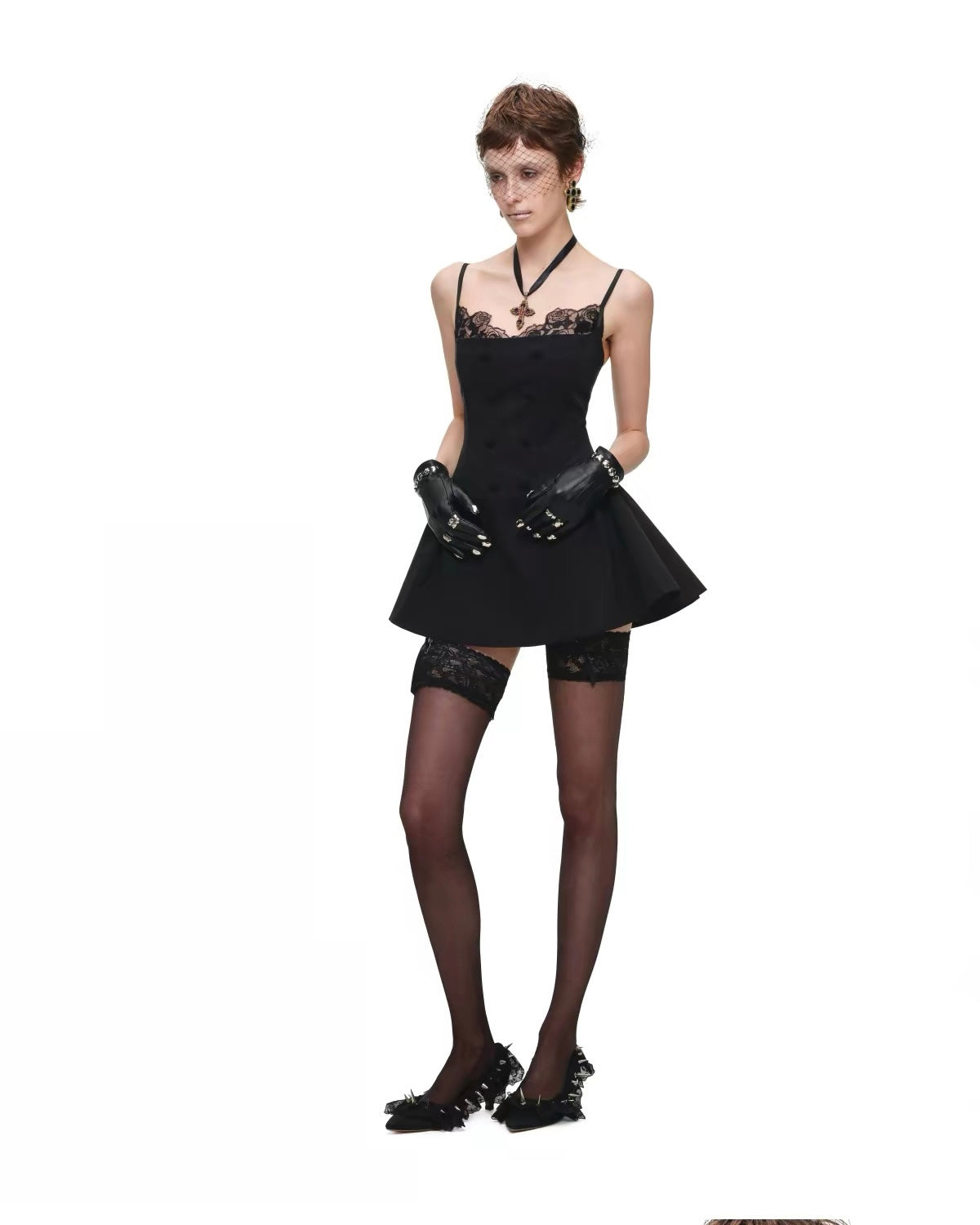 Corset Napoleon-Button Mini Dress