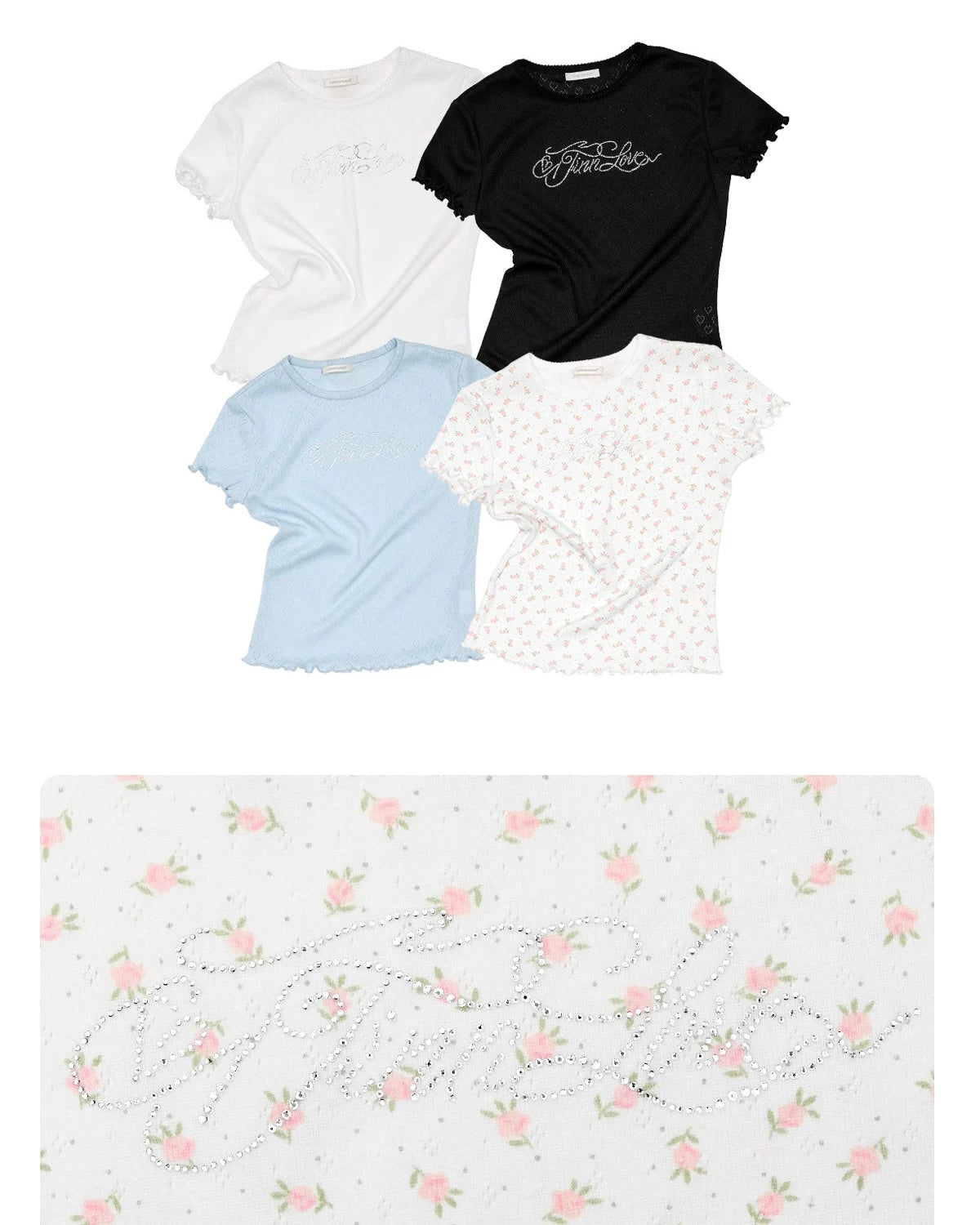 Coquette Crystal Baby Tee