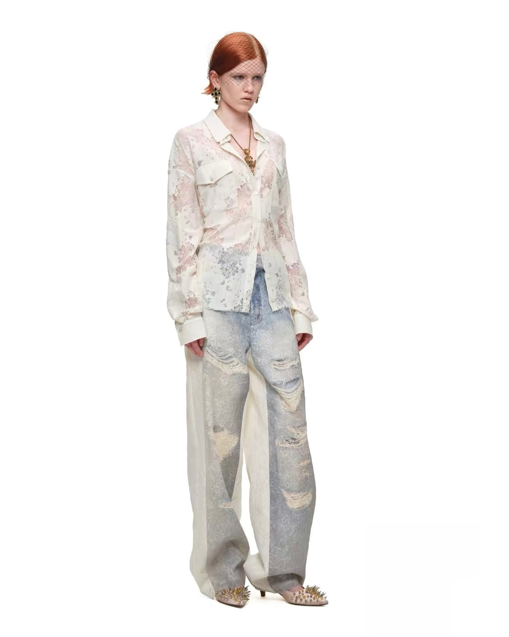 Faded Halo Denim Pants