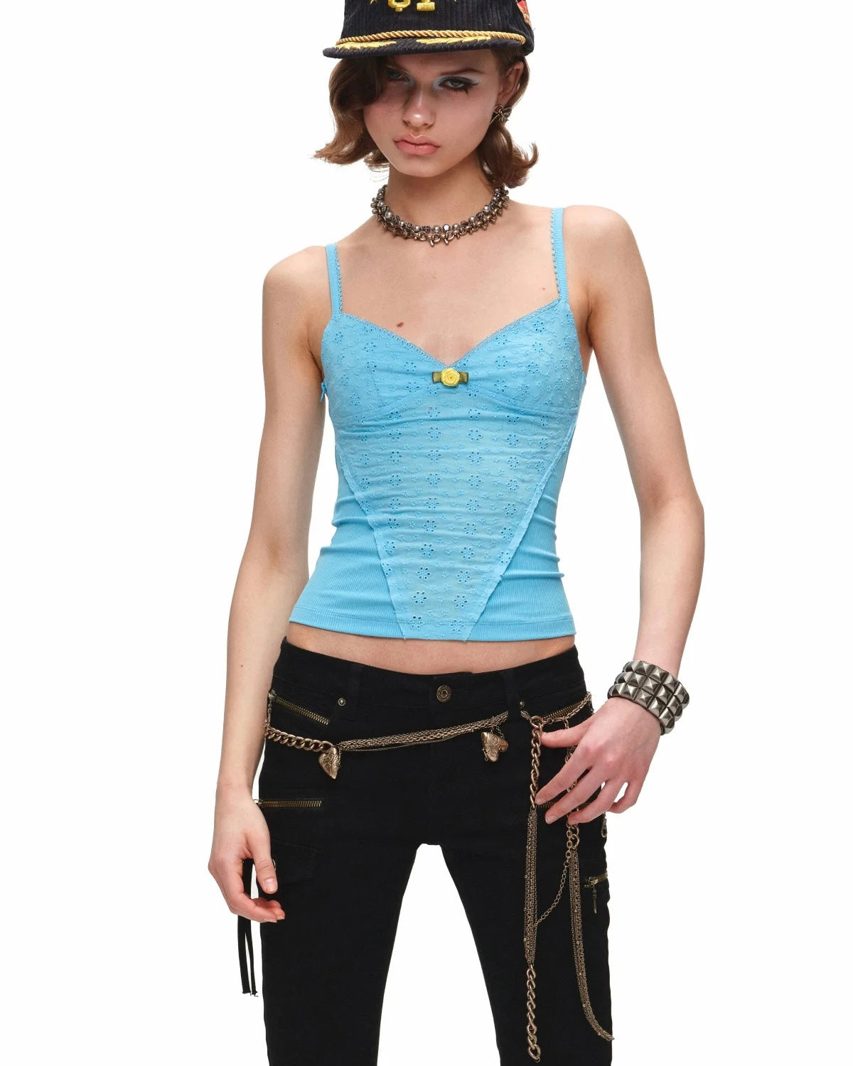 Rosette Cotton Eyelet Cami