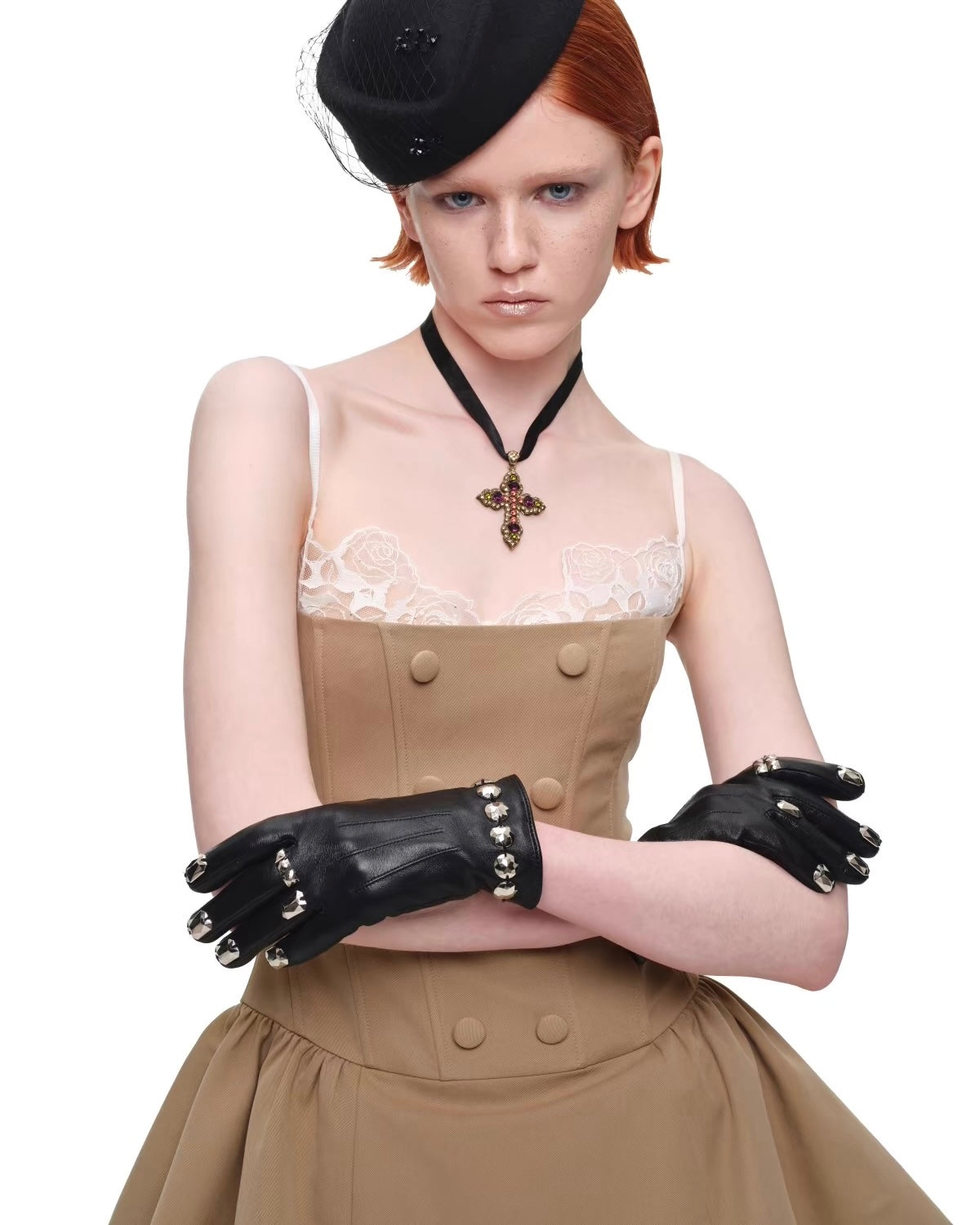 Corset Napoleon-Button Mini Dress