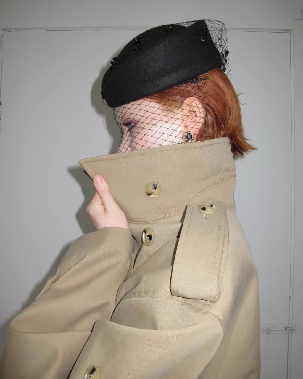 Crop Belted Trench Jacket