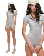 Varsity Polo Playsuit