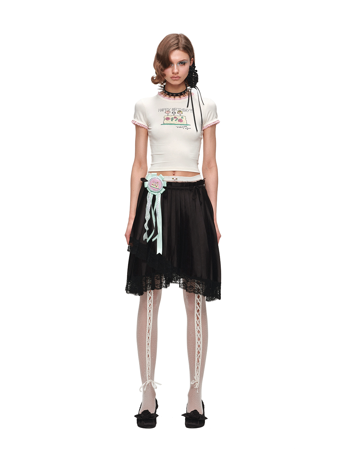 Peanuts Print Crop Tee