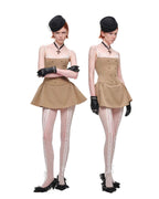 Corset Napoleon-Button Mini Dress