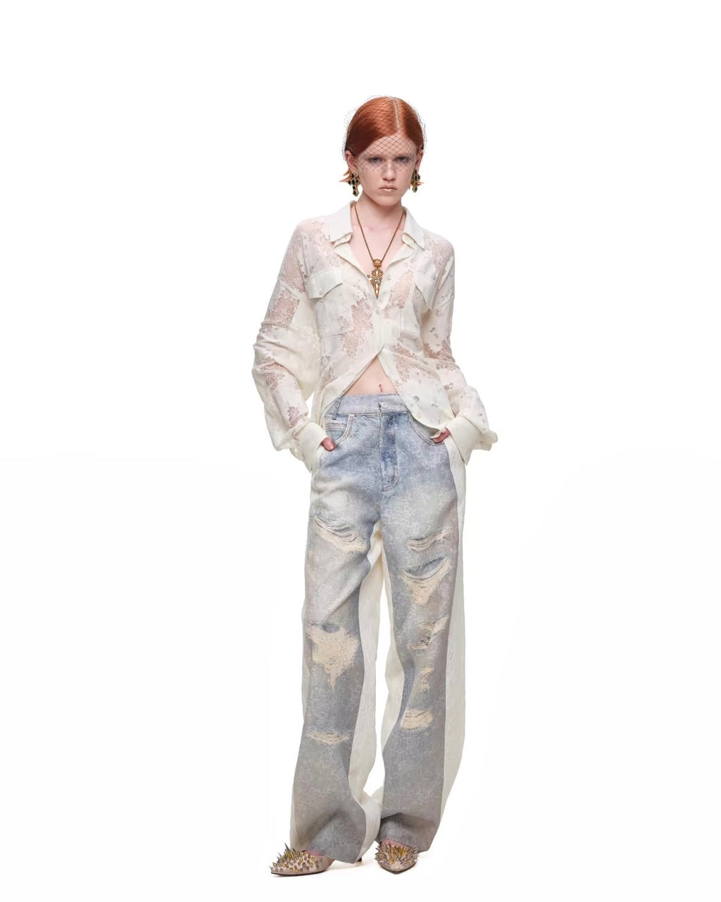Wraith Lace Corset Shirt