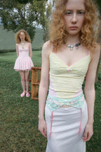 Rosette Eyelet Babydoll Dress