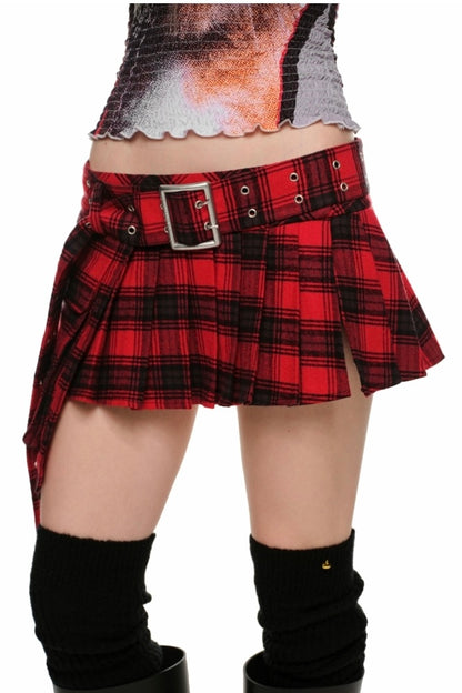 Rockstar Plaid Skirt