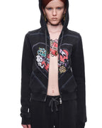 Snoopy Heart-Print Zip Hoodie & Flare Sweatpants Set