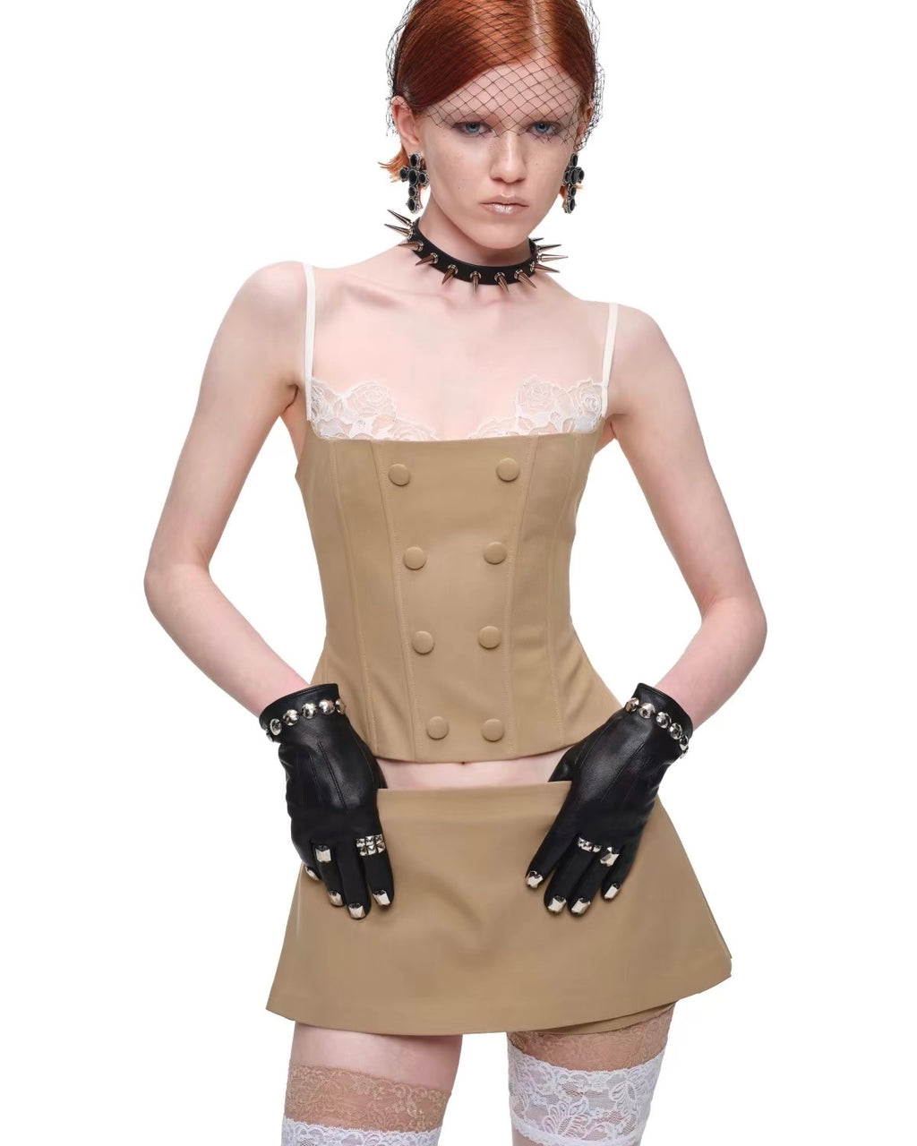 Napoleon Button Bustier Top