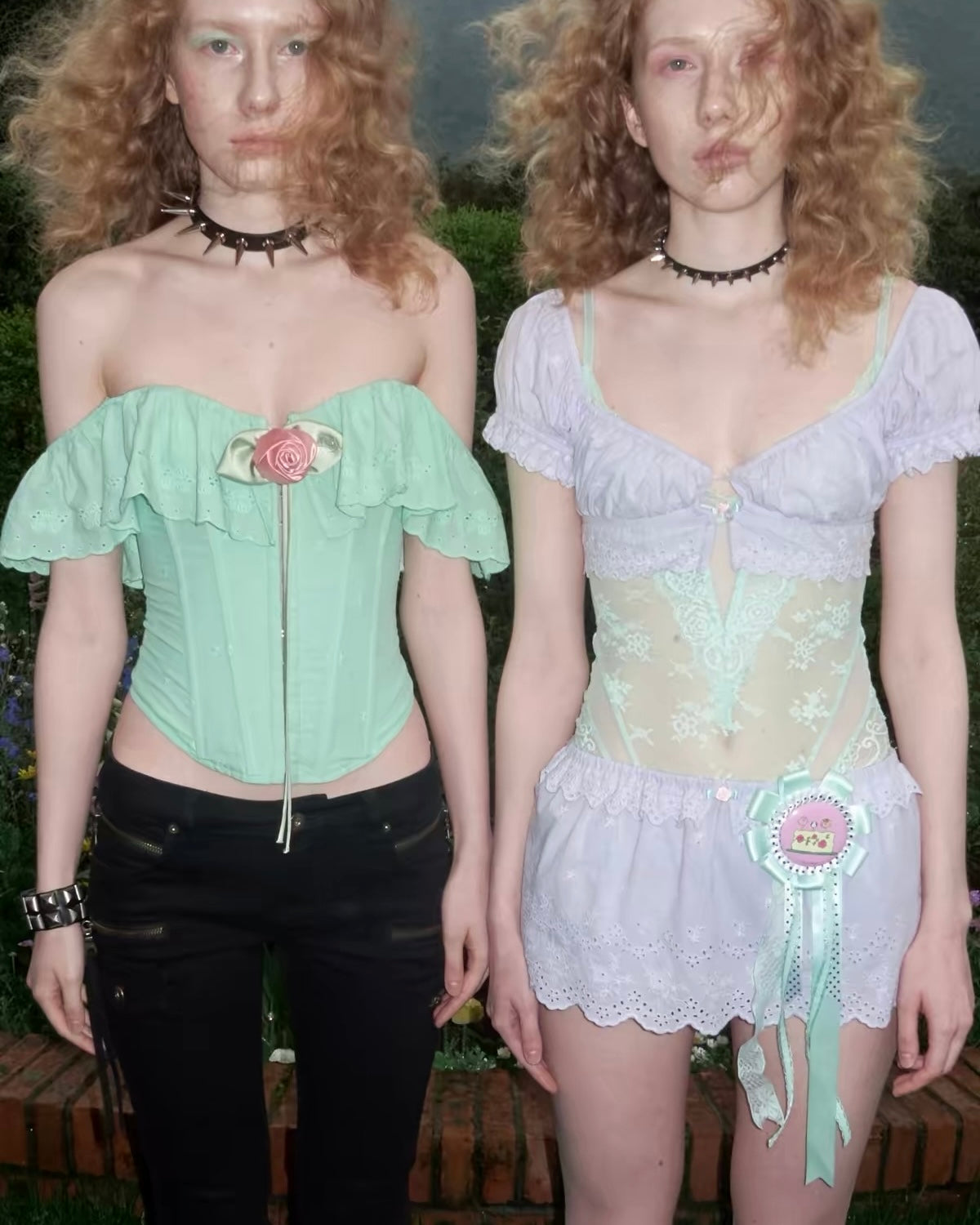 Rose Eyelet Cotton Corset Top