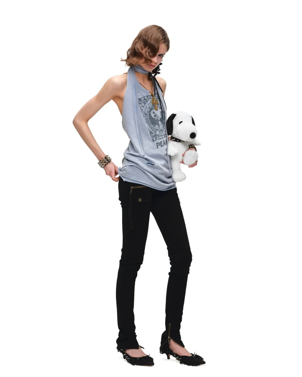 Grunge Snoopy Choker Tank